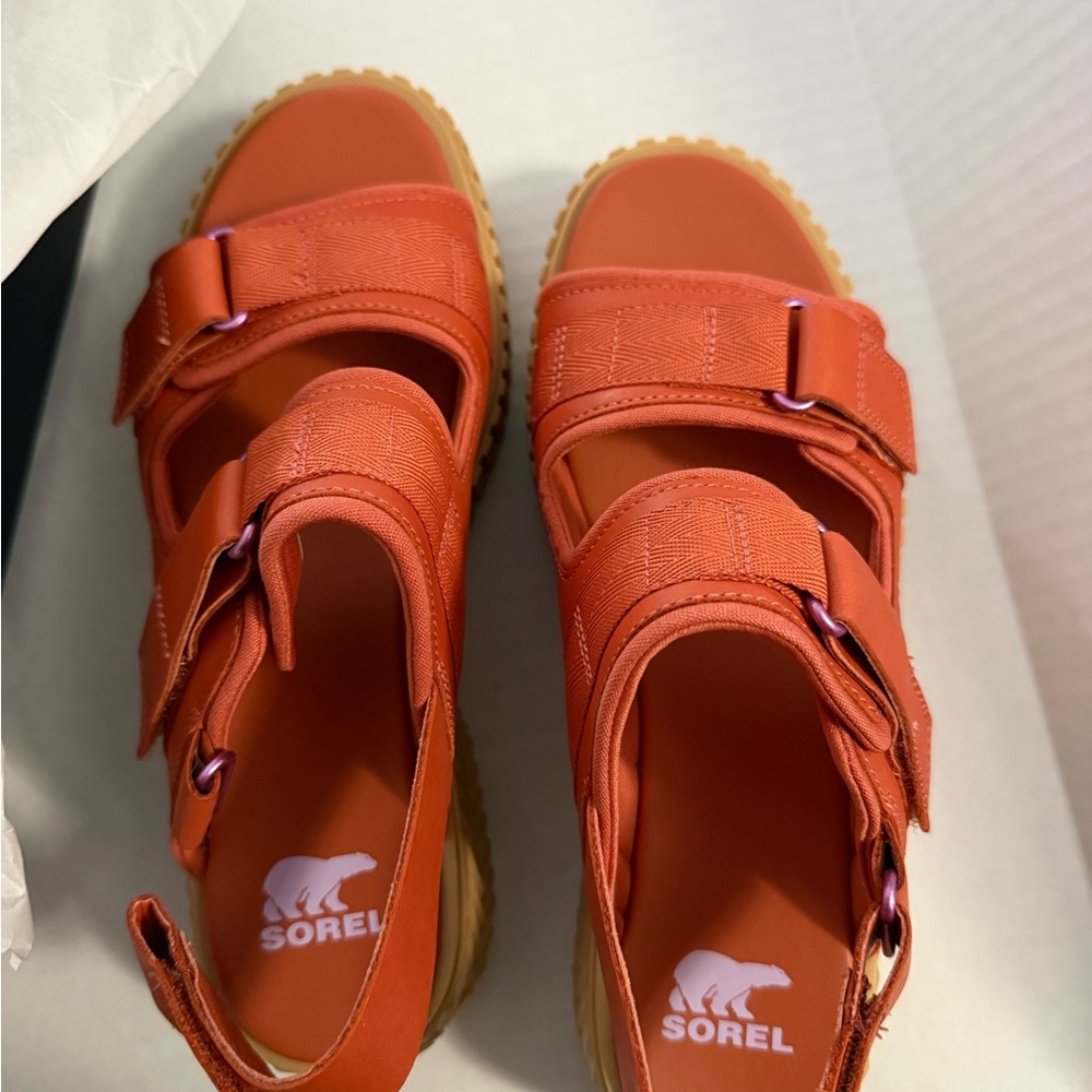Sorel Ona Ave Multistrap Mid Sandal in Tuscan/ Aura 8.5